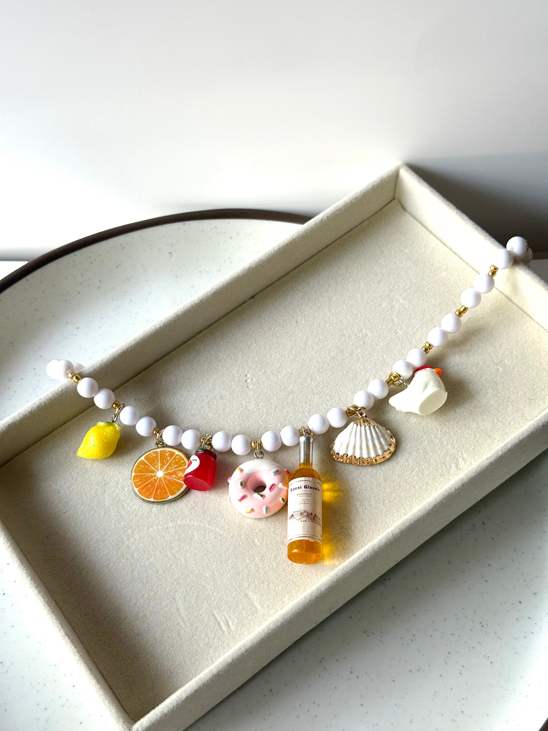 Beaded Food & Wine Charm Chain