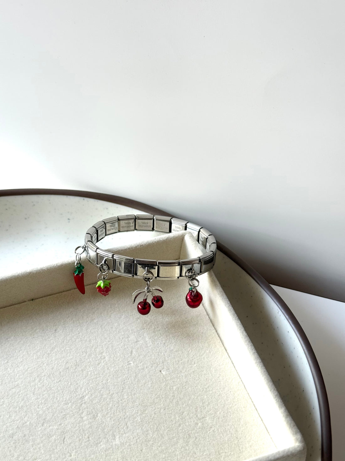 Italian cherry charm bracelet