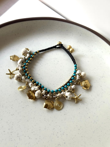 Boho Beaded Sea Life Anklet