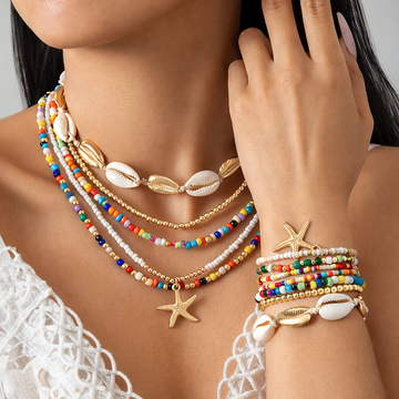 Ocean Luxe Beaded Jewellery Set
