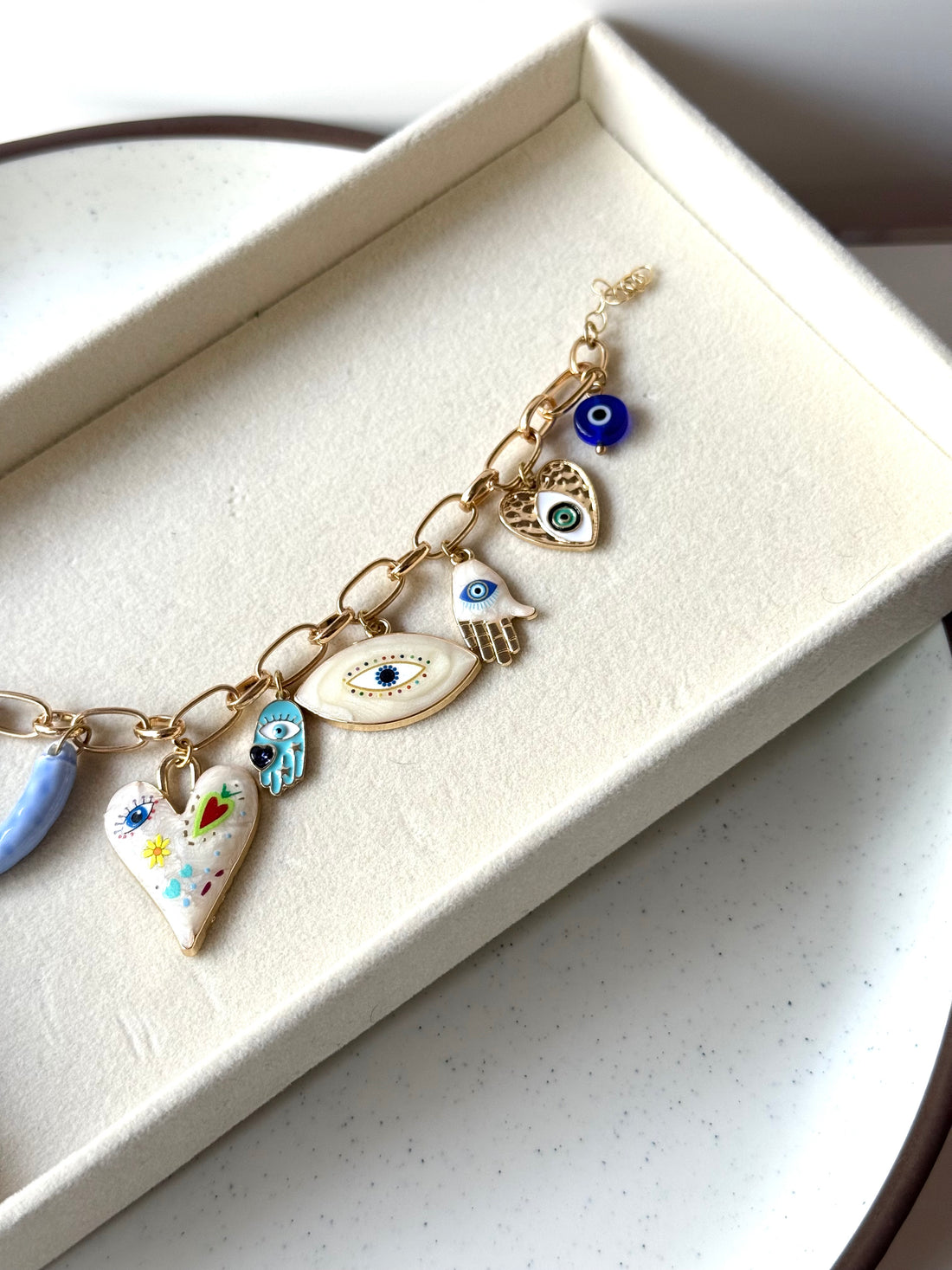 Evil Eye & Hamsa Charm Bracelet