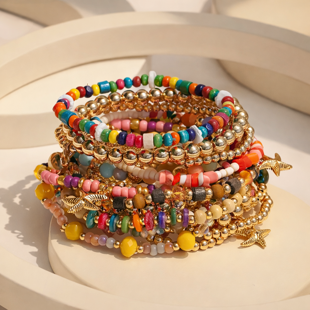 Sunset Boho Bracelet Stack